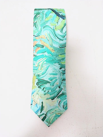 Van Gogh Wheatfield Silk Tie